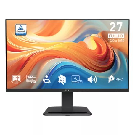 MSI Monitor Business PRO MP273 E14A 27" FHD 1920x1080, IPS 16:9 144Hz, 4ms, 1000:1, HDMI, DP, VGA, Black
