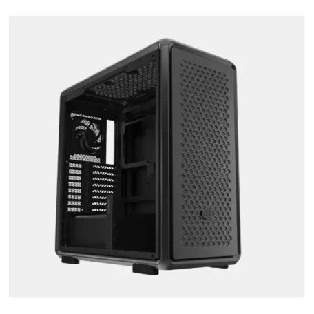 COOLER MASTER Ház ATX MasterFrame 600, Tápegység nélkül, Üvegfalú, fekete