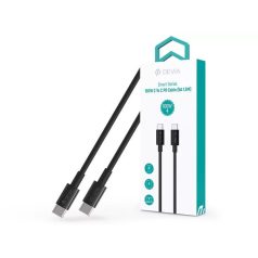   DEVIA USB-C - USB C (Type-C) ADAT ÉS TÖLTŐKÁBEL - SMART SERIES 100W PD, Fekete, 1,5m