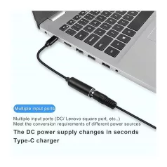   BLACKBIRD Töltőkábel PD65W USB-C male to DC7.9mmx09mm female