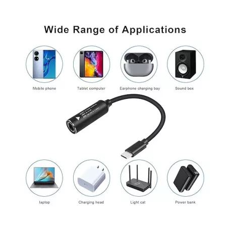 BLACKBIRD Töltőkábel PD65W USB-C male to DC7.9mmx09mm female