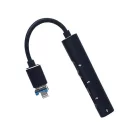 BLACKBIRD Adapter USB3.0/Lightning, 2xUSB, 1xUSB-C, 1xLightning, Fekete