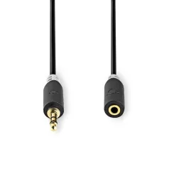   Nedis CABW22050AT10 sztereo audió kábel 3,5mm sztereo jack dugó - 3,5mm sztereo jack aljzat,  1 m