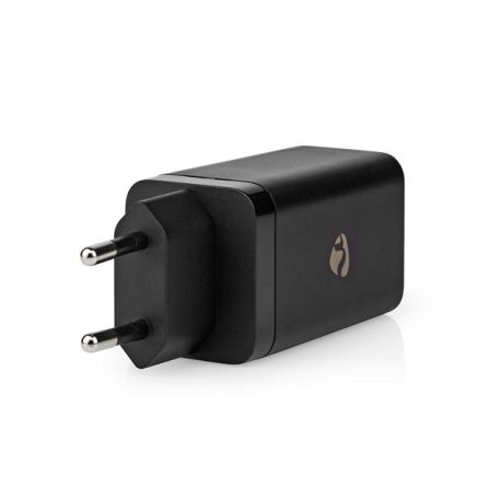 Nedis WCGPD65W100BK PD töltő / tápegység 65W, 5A, GaN, QC, automatikus feszültségválasztás, USB-A / 2x USB-C