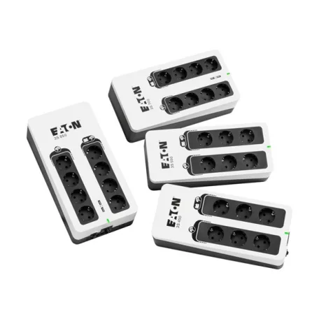 EATON UPS 3S Gen2 UPS DIN, 850VA, 510W, Input: Schuko, Outputs: 8x Schuko, szünetmentes tápegység, USB
