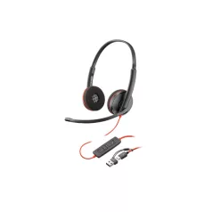   HP POLY fejhallgató Blackwire 3220 sztereó USB-C+USB-C/USB-A adapter (Bulk)