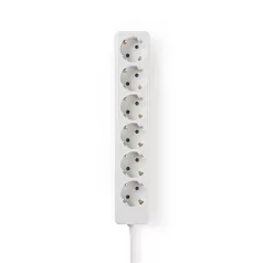   Nedis ESOC630F1WT 6 aljzatos elosztó, 3 m, 3680 W, 16 A, fehér
