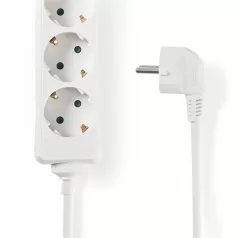   Nedis ESOC630F1WT 6 aljzatos elosztó, 3 m, 3680 W, 16 A, fehér