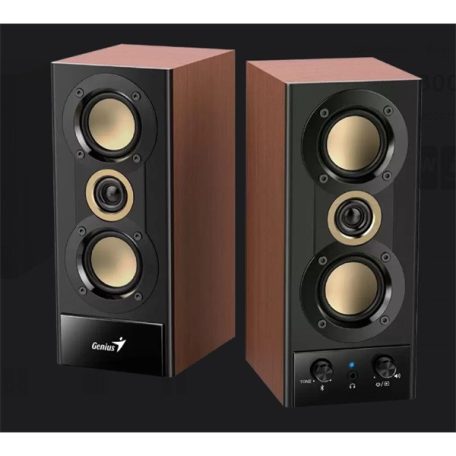 GENIUS 2.0 Hangszóró SP-HF800BT Jack 20 Watt Fa színű, Bluetooth