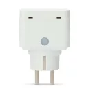 Nedis WIFIPO130FWT kültéri okos konnektor, Wi-Fi, IP44, fogyasztás mérő, 3680 W, földelt érintkező, Android™ / IOS