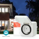 Nedis WIFIPO130FWT kültéri okos konnektor, Wi-Fi, IP44, fogyasztás mérő, 3680 W, földelt érintkező, Android™ / IOS