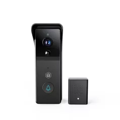   Nedis WIFICDP21BK WIFI videó kapucsengő (kaputelefon), 3MP Full HD 1296p, felhőtárhely / microSD foglalat, akkumulátor