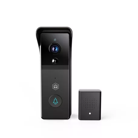 Nedis WIFICDP21BK WIFI videó kapucsengő (kaputelefon), 3MP Full HD 1296p, felhőtárhely / microSD foglalat, akkumulátor