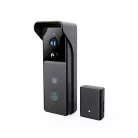 Nedis WIFICDP21BK WIFI videó kapucsengő (kaputelefon), 3MP Full HD 1296p, felhőtárhely / microSD foglalat, akkumulátor