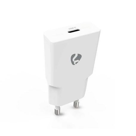 Nedis WCHAC20WT fali USB töltő, 20 W, GaN, PD3.0, 1,67 / 2,22 / 3,0 A, USB-C, automatikus feszültségválasztás