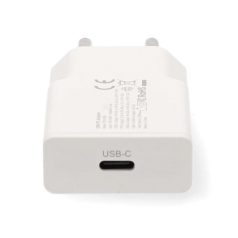   Nedis WCHAC20WT fali USB töltő, 20 W, GaN, PD3.0, 1,67 / 2,22 / 3,0 A, USB-C, automatikus feszültségválasztás