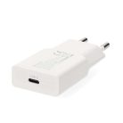 Nedis WCHAC20WT fali USB töltő, 20 W, GaN, PD3.0, 1,67 / 2,22 / 3,0 A, USB-C, automatikus feszültségválasztás