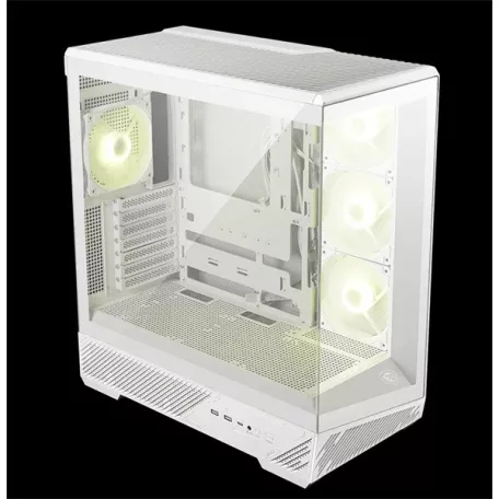 MSI Ház ATX PANO 130R PZ, 4xARGB ventilátor, Tápegység nélkül, üvegfalú, fekete