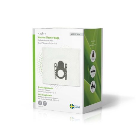 Nedis DUBG700-8.2 porzsák, Bosch / Siemens, D - E - F - G - H sorozat, 8db porzsák + 2db mikroszűrő