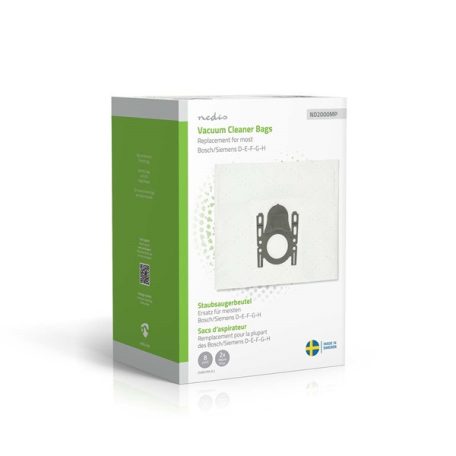 Nedis DUBG700-8.2 porzsák, Bosch / Siemens, D - E - F - G - H sorozat, 8db porzsák + 2db mikroszűrő