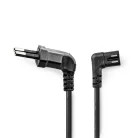 Nedis CEGL11055BK50 tápkábel, Euro dugó,  IEC-320-C7,  pipa, szögben balra, 5m, fekete