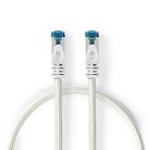 Nedis CCTB85321AL05 UTP / FTP Cat6 patch kábel, RJ45 aranyozott érintkezők, LSZH, fonott / PVC, ezüst, hossz 0.5m
