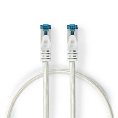   Nedis CCTB85321AL05 UTP / FTP Cat6 patch kábel, RJ45 aranyozott érintkezők, LSZH, fonott / PVC, ezüst, hossz 0.5m
