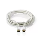 Nedis CCTB64700AL10 USB 3.2 Gen 1, USB-C dugó - USB C (USBC) dugó kábel, 60W, 4K@60Hz, 1m