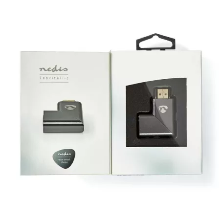 Nedis CVTB34904GY HDMI átalakító adapter, aranyozott, jobbra hajlított, pipa, alumínium borítás