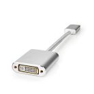 Nedis CCTB37250AL02 Displayport dugó - DVI-D 24+1-Tűs aljzat adapter, aranyozott csatlakozók, 1080p, 20 cm kábel