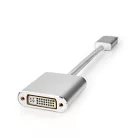 Nedis CCTB37250AL02 Displayport dugó - DVI-D 24+1-Tűs aljzat adapter, aranyozott csatlakozók, 1080p, 20 cm kábel
