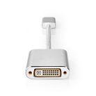 Nedis CCTB37250AL02 Displayport dugó - DVI-D 24+1-Tűs aljzat adapter, aranyozott csatlakozók, 1080p, 20 cm kábel