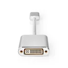Nedis CCTB37250AL02 Displayport dugó - DVI-D 24+1-Tűs aljzat adapter, aranyozott csatlakozók, 1080p, 20 cm kábel
