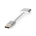 Nedis CCTB37250AL02 Displayport dugó - DVI-D 24+1-Tűs aljzat adapter, aranyozott csatlakozók, 1080p, 20 cm kábel
