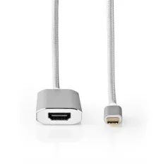   Nedis CCTB64680AL20 USB-C adapter 3.2 Gen 1, aktív tápcsatlakozás, USB C dugó - HDMI aljzat, 4K@60Hz, aranyott,  2 m
