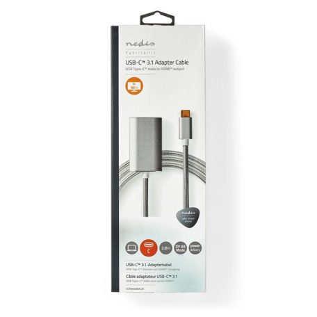 Nedis CCTB64680AL20 USB-C adapter 3.2 Gen 1, aktív tápcsatlakozás, USB C dugó - HDMI aljzat, 4K@60Hz, aranyott,  2 m