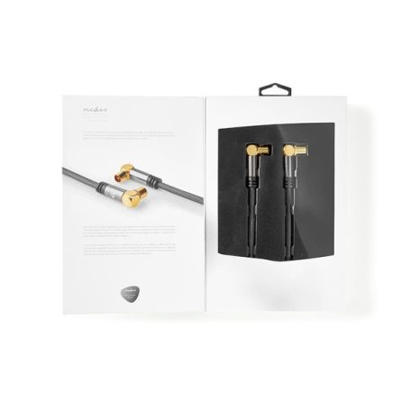 Nedis CSTB40015WT50 koax RF kábel, koax férfi (dugó), koax nő (aljzat), 75 Ohm, Négyszeresen árnyékolt, 5m