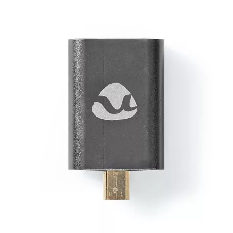 Nedis CVTB34907GY micro HDMI - HDMI adapter, 4K@60Hz, aranyozott, alumínium ház