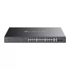 TP-LINK Switch 26x1000Mbps (24xPOE+) +2xGigabit SFP kombó Fémházas Easy Smart (Omada), ES228GMP