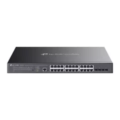   TP-LINK Switch 24x1000Mbps (8xPOE++ 90W + 16xPOE+ 30W) + 4x10G SFP+ + 2xkonzol port, Menedzselhető, SG3428XMPP