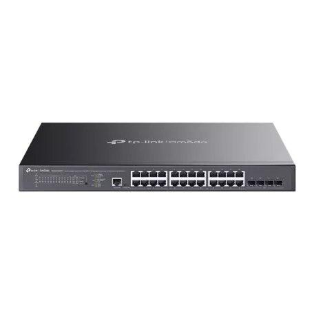 TP-LINK Switch 24x1000Mbps (8xPOE++ 90W + 16xPOE+ 30W) + 4x10G SFP+ + 2xkonzol port, Menedzselhető, SG3428XMPP