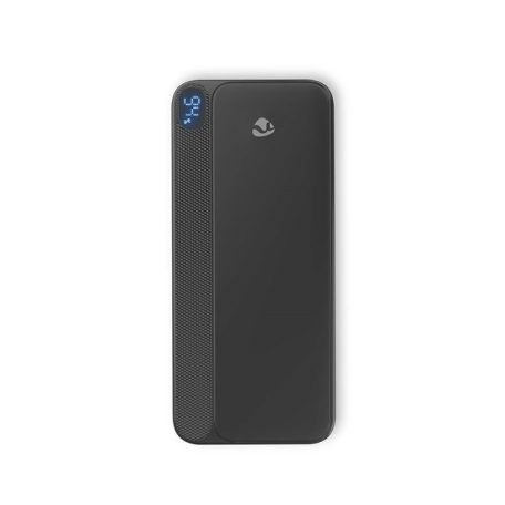 Nedis PBKPD20W125BK powerbank, hordozható külső akkumulátor, power bank 10000mAh, 1,5 / 1,67 / 2,0 / 2,22 / 3,0 A