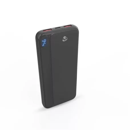 Nedis PBKPD20W125BK powerbank, hordozható külső akkumulátor, power bank 10000mAh, 1,5 / 1,67 / 2,0 / 2,22 / 3,0 A