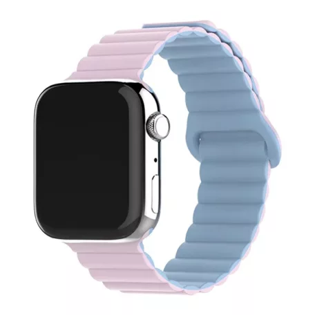 BLACKBIRD Szíj Iwatch készülékhez SPORT mágneses Rózsaszín Világos kék 42/44/45/46/49 mm