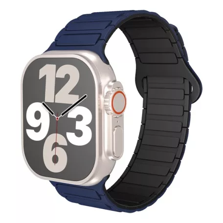 BLACKBIRD Szíj Iwatch készülékhez TACTICAL mágneses Kék Fekete 42/44/45/46/49 mm