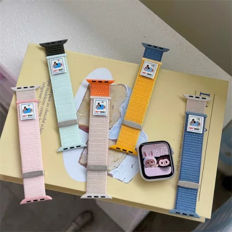 BLACKBIRD Szíj Iwatch készülékhez HOT DOG Világos barna Kék 38/40/41/S1042 mm