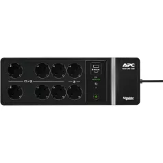   APC Back-UPS, 1050VA/600W Floor/Wall Mount, 230V, 8x Schuko CEE 7/3 outlets, USB Type A+C Port, User Replaceable Battery