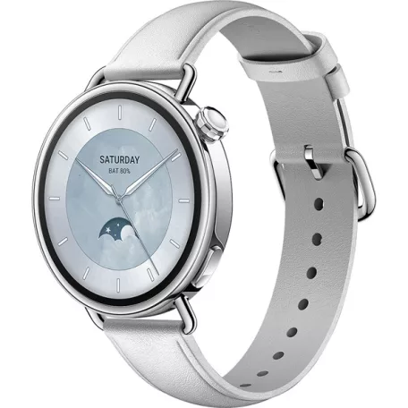 XIAOMI BHR07VUGL S4 Okosóra bőrszíjjal, 41mm, Fehér