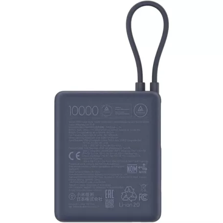 XIAOMI BHR9341GL Power Bank beépített kábellel, 10000mAh, 33W, Kék