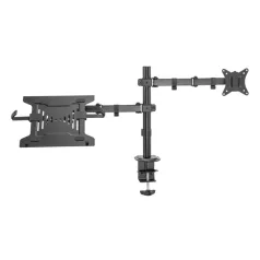   Sbox LCD-LM01-2 asztali laptop és monitortartó konzol. Állítható magasság, 13 - 27, dönthető, forgatható. 355X300,